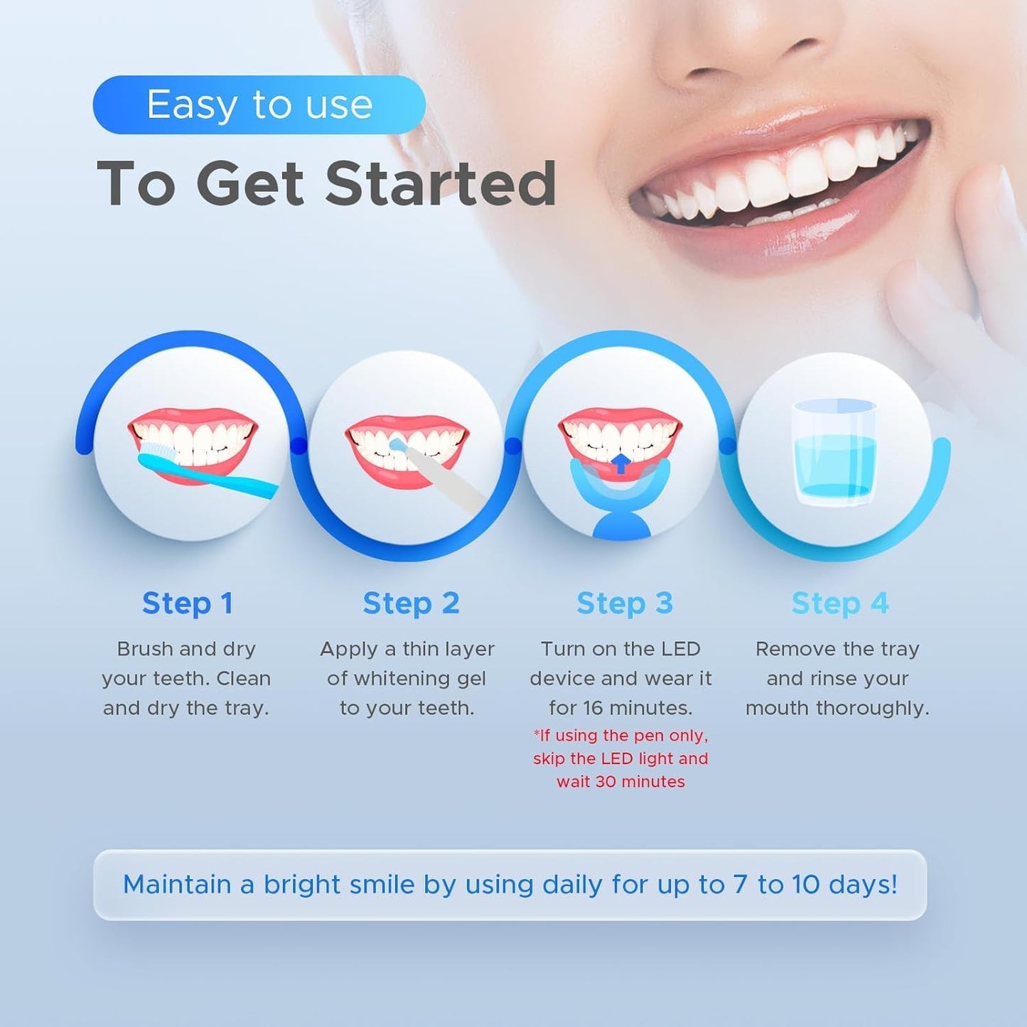 Advanced Wireless LED Teeth Whitening Kit