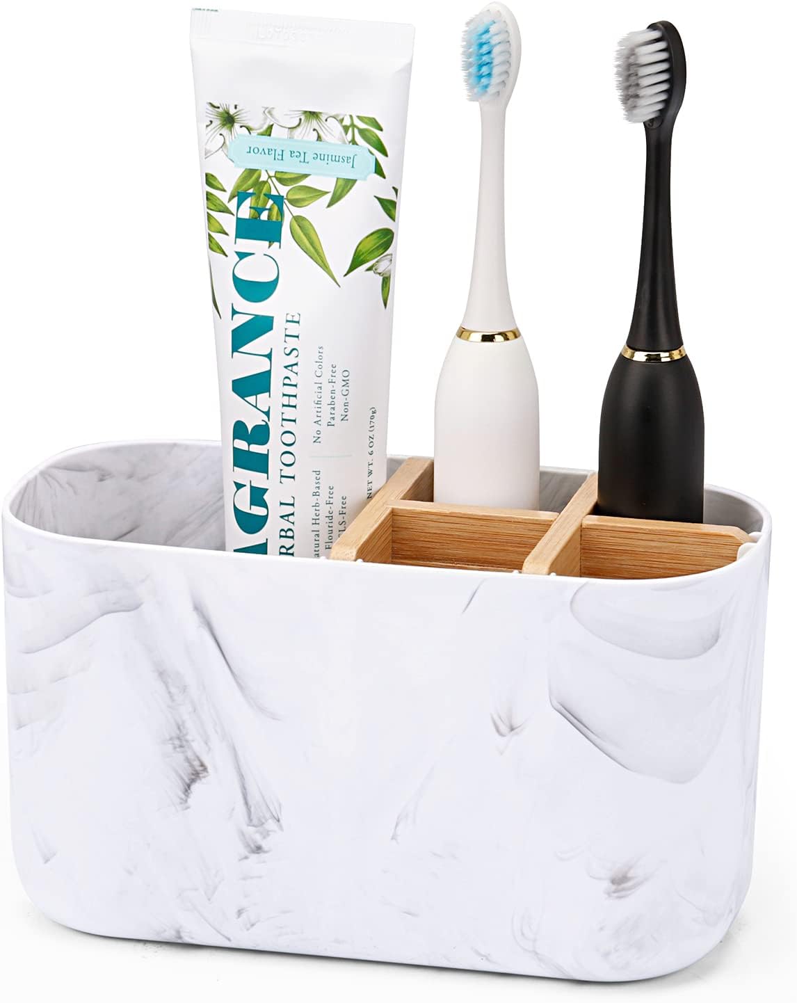 Premium Marble Toothbrush & Vanity Organizer