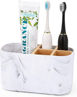 Premium Marble Toothbrush & Vanity Organizer